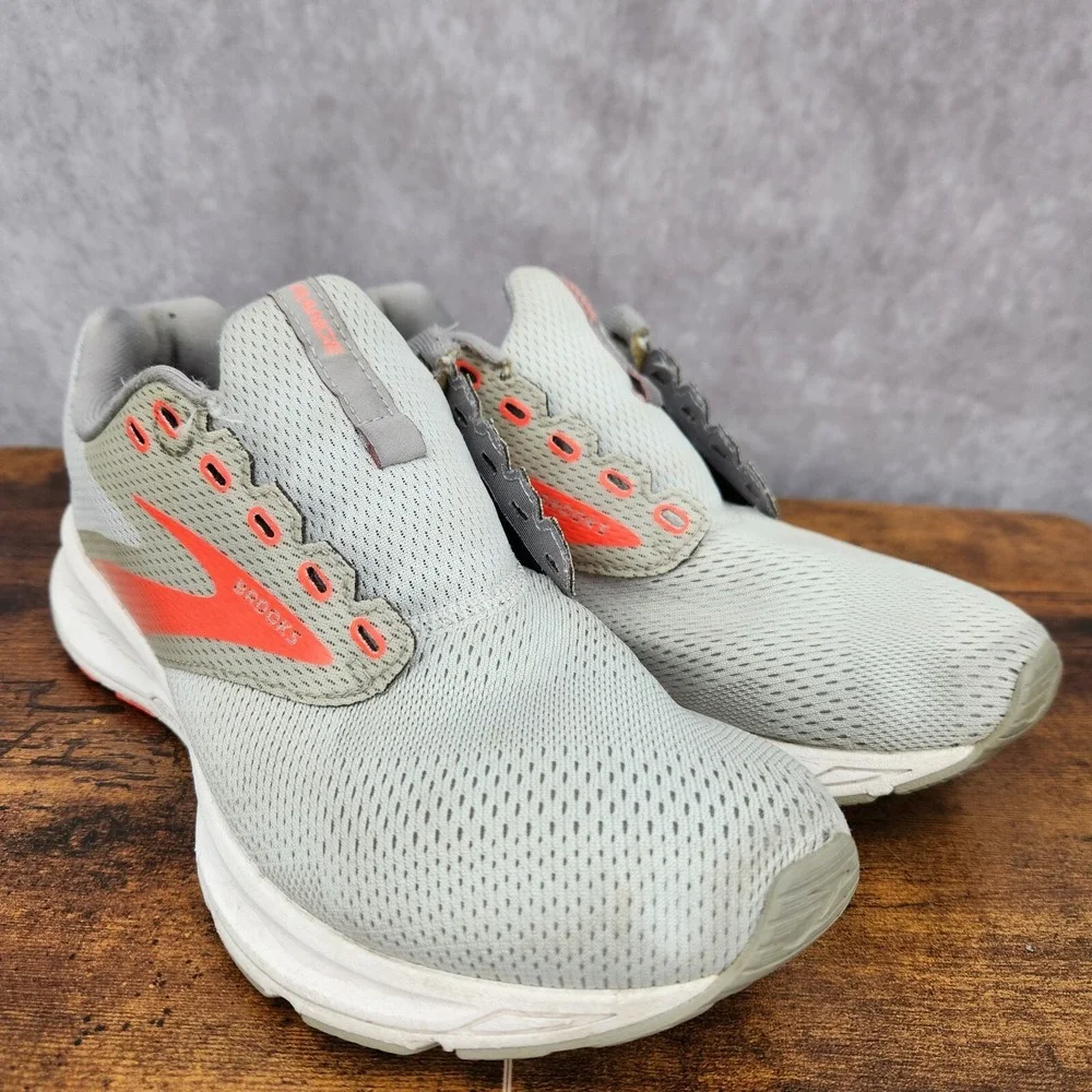 Brooks Range‎ Running Shoes Womens 9 B Gray Orange Sneakers Trainers 1203361B055